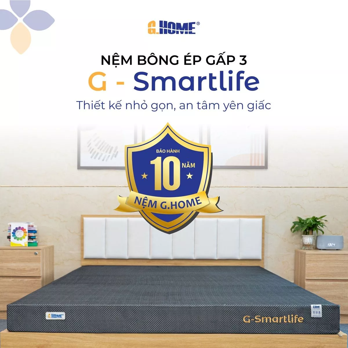 Nệm Bông Ép Gấp 3 G-Smartlife