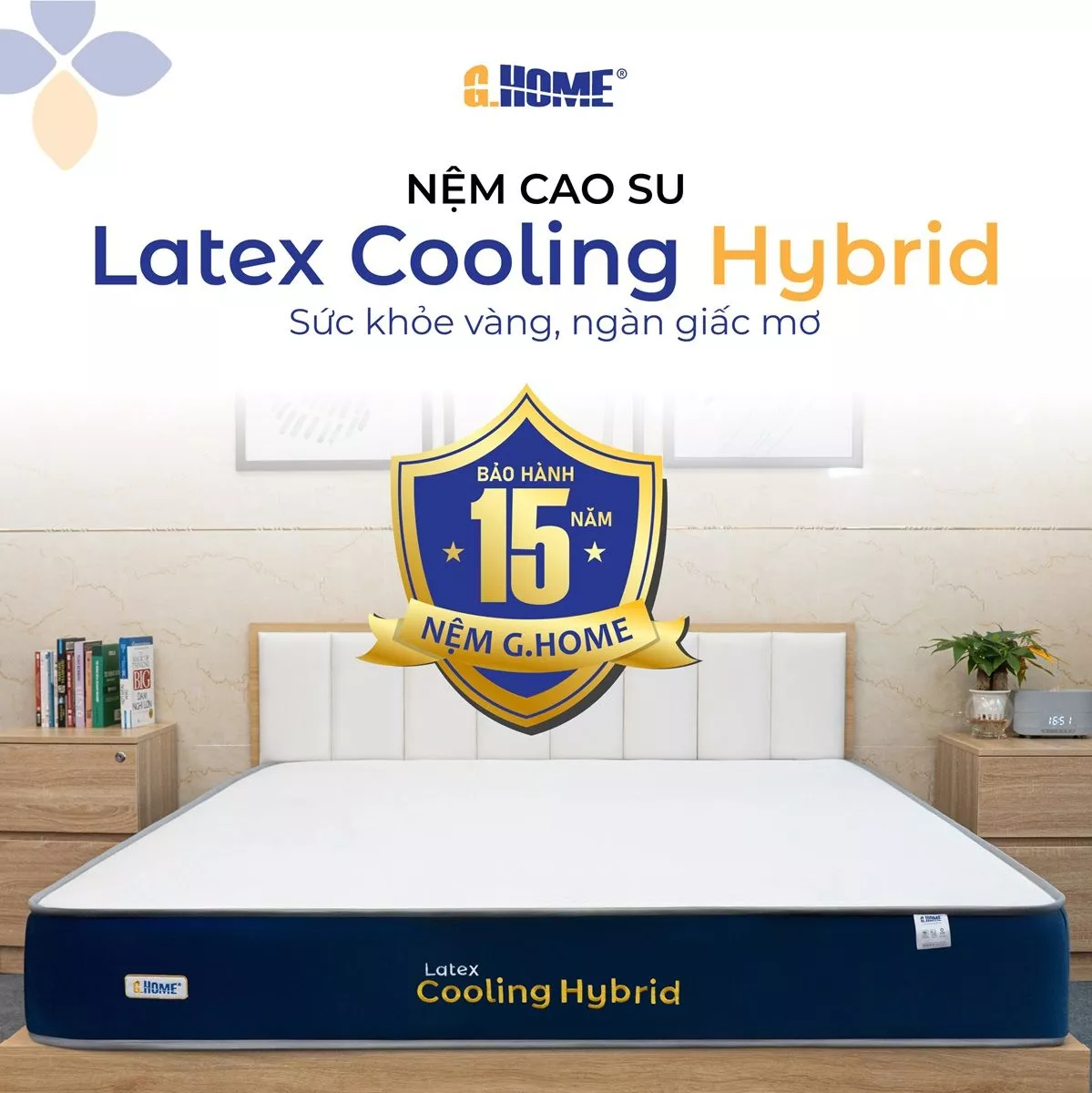 Nệm cao su đa tầng Latex Cooling Hybrid