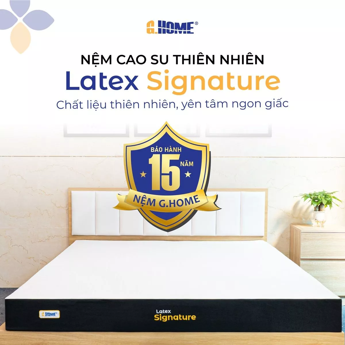 Nệm Cao Su Thiên Nhiên 100% Latex Signature