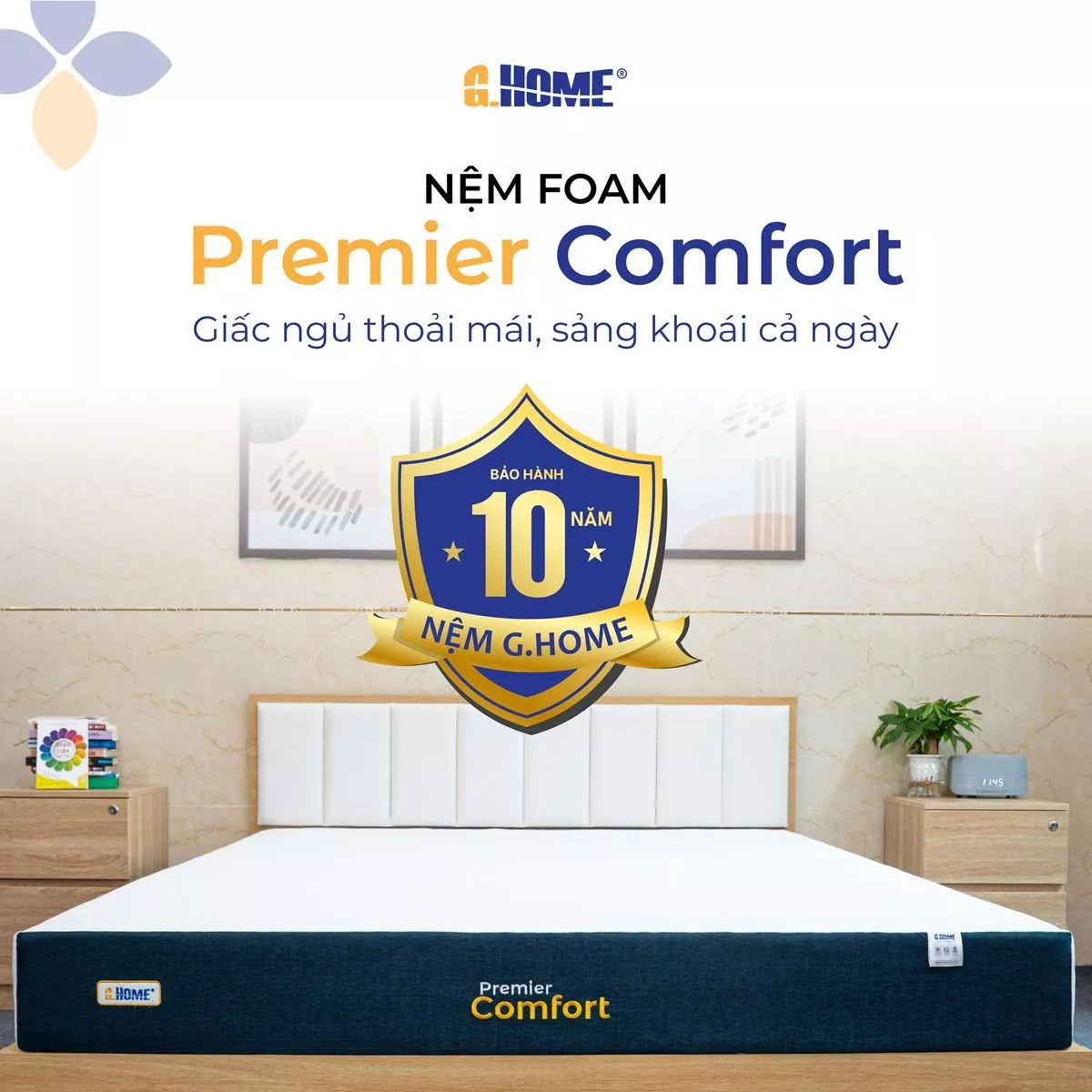 Nệm Foam Cao Su Nhân Tạo Premier Comfort