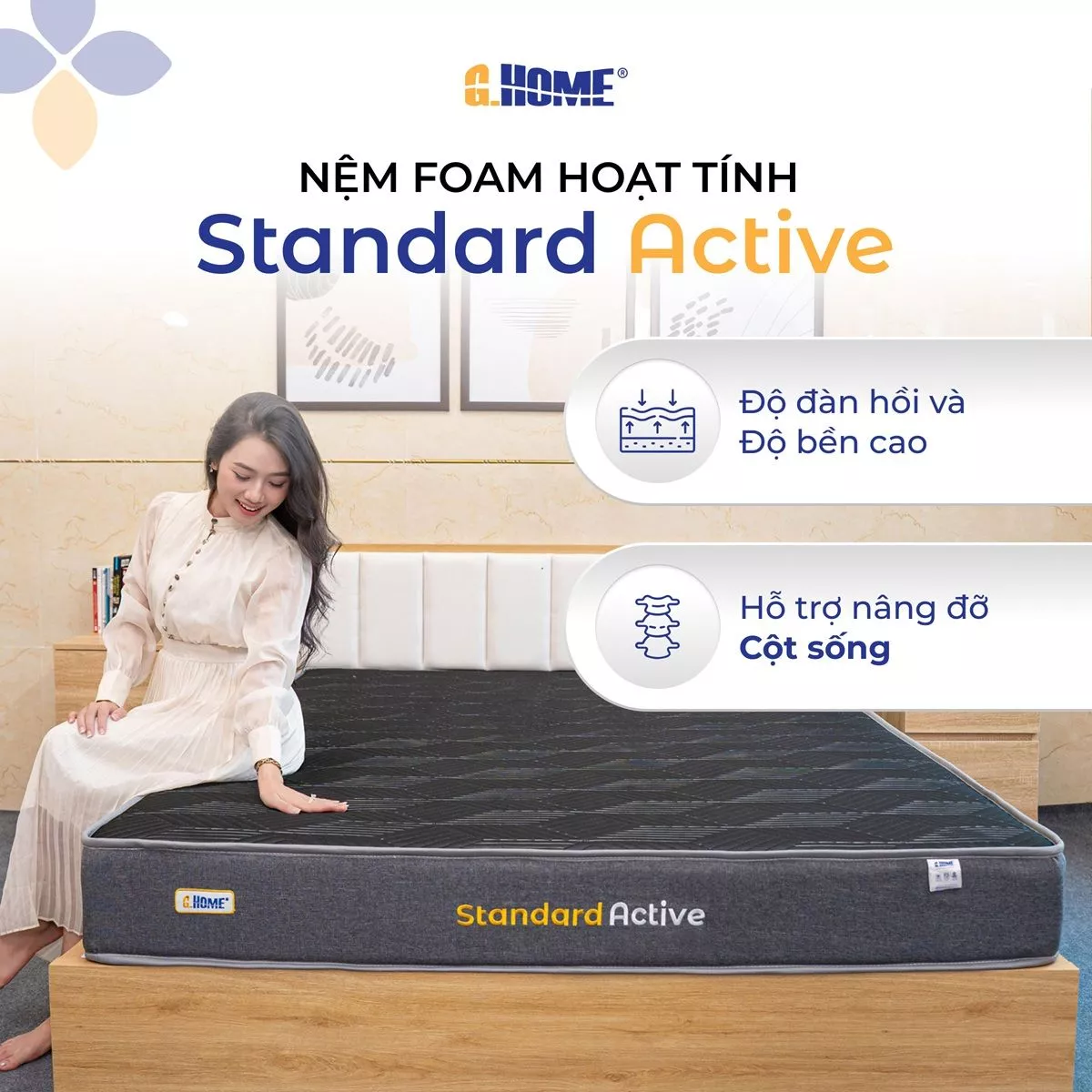 Nệm Foam Hoạt Tính Standard Active