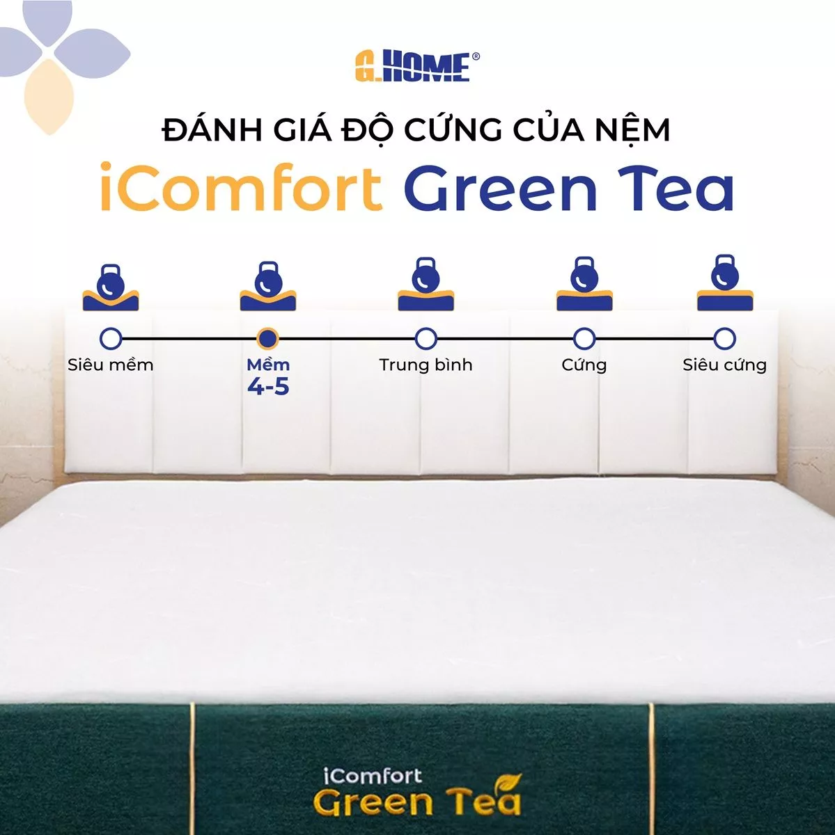 Nệm Foam iComfort Green Tea Cao Cấp