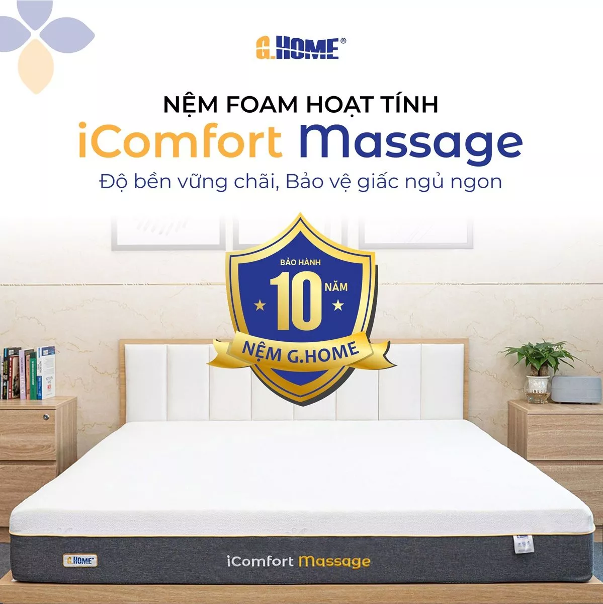 Nệm Foam Hoạt Tính iComfort Massage
