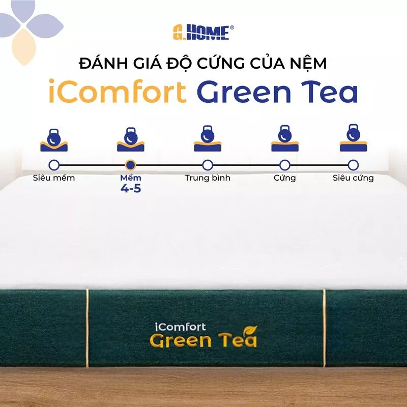 Nệm Foam iComfort Green Tea Cao Cấp