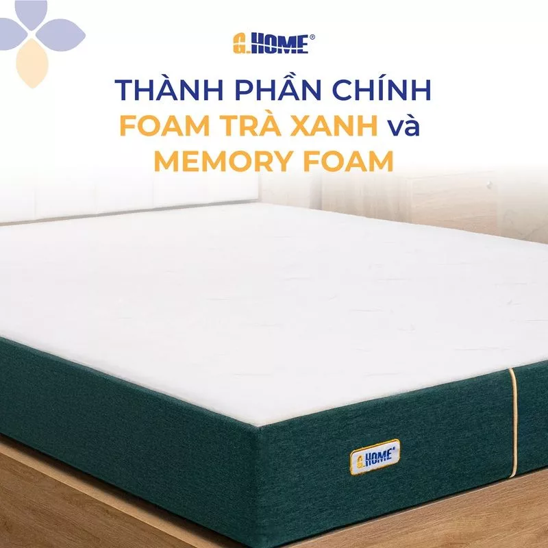 Nệm Foam iComfort Green Tea Cao Cấp