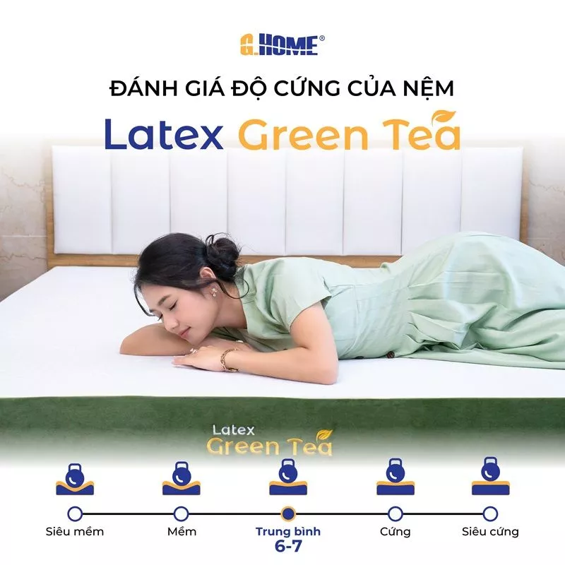 Nệm Cao Su Thiên Nhiên Latex Green Tea