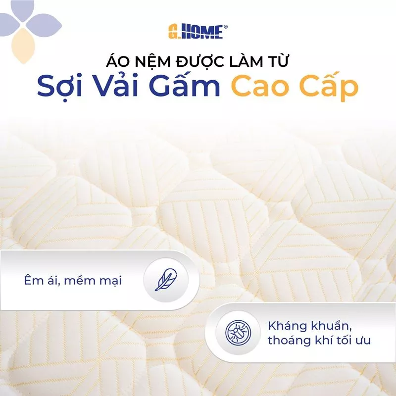 Nệm Lò Xo Imperial Hybrid Túi Độc Lập 2 Viền