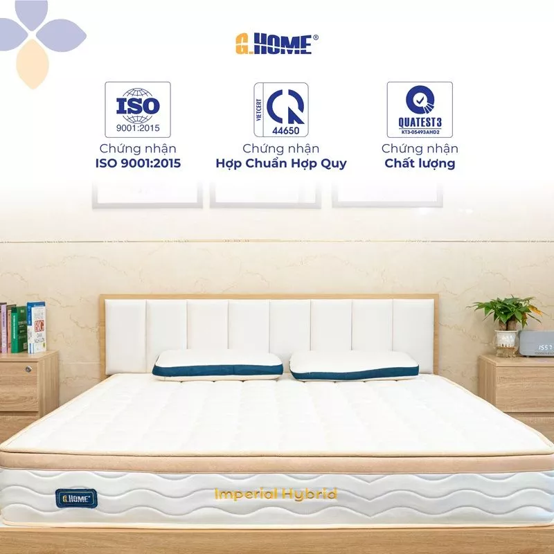 Nệm Lò Xo Imperial Hybrid Túi Độc Lập 2 Viền