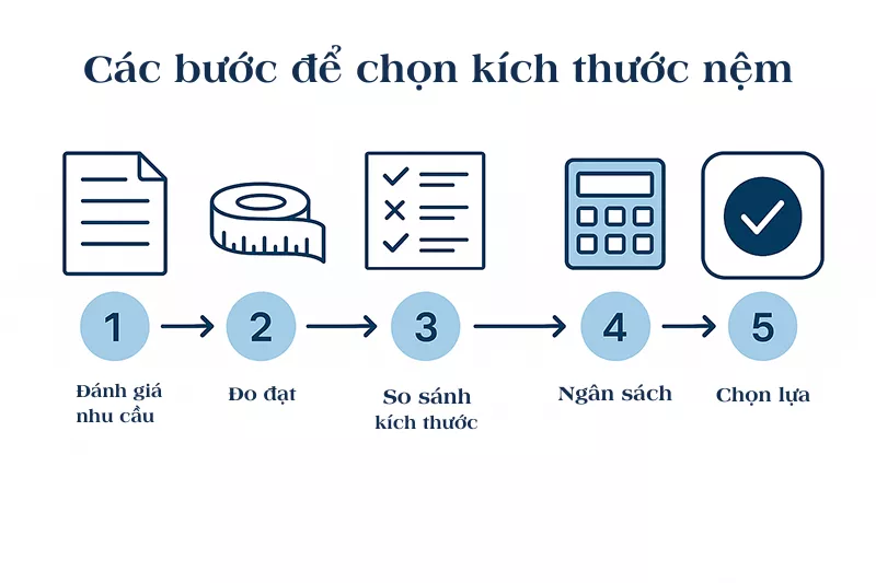 Chọn Kích Thước Nệm Phù Hợp Với Không Gian Phòng Ngủ