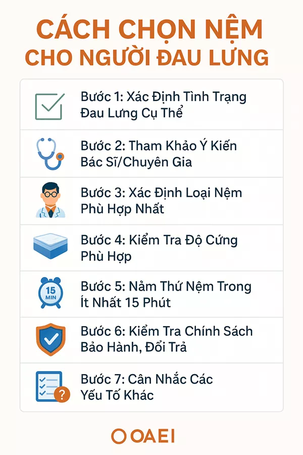 Hướng Dẫn Chọn Nệm Cho Người Đau Lưng Và Đau Cột Sống