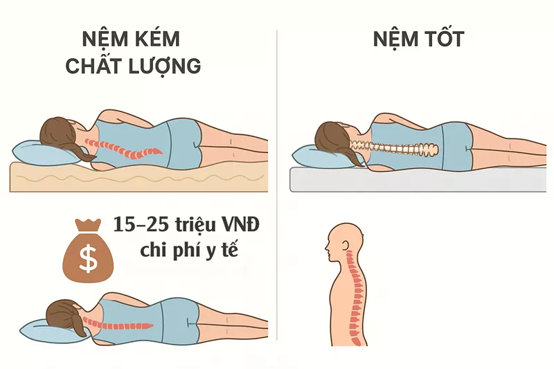 5 Dấu Hiệu Nệm Lò Xo Cần Thay Thế Ngay Lập Tức