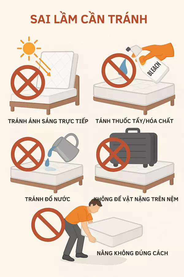 Hướng Dẫn Vệ Sinh Và Bảo Quản Nệm Lò Xo Đúng Cách