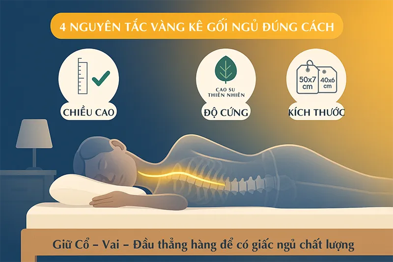 4 Nguyên Tắc Cơ Bản Khi Kê Gối