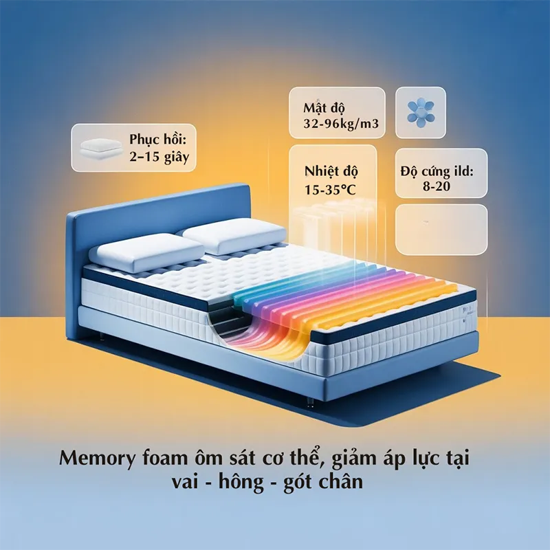 Đặc Điểm Kỹ Thuật Của Memory Foam
