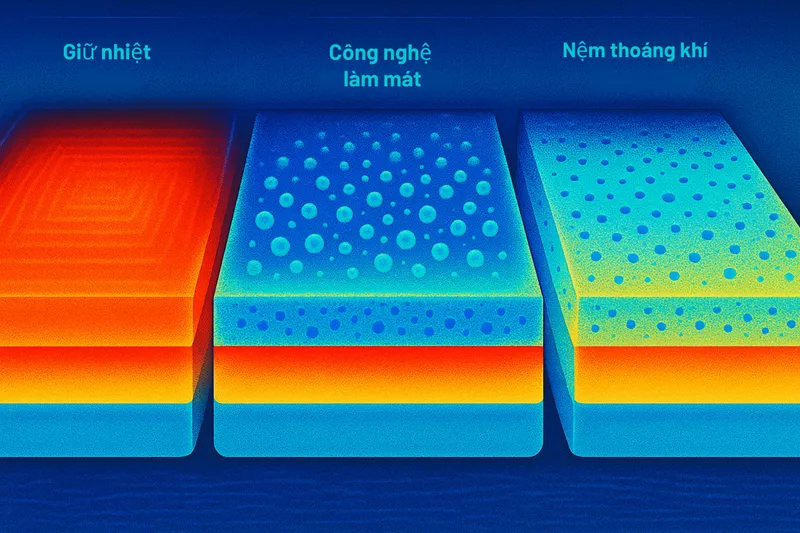 khả năng giữ nhiệt của nệm cao su non