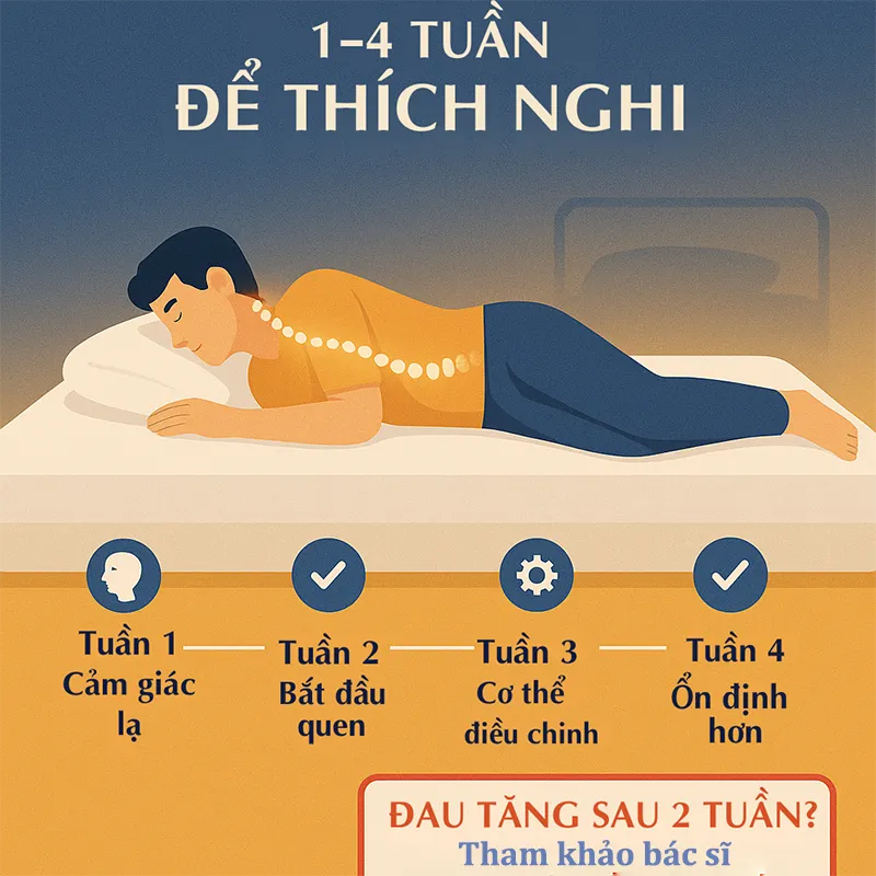 Thời Gian Thích Nghi với nệm của người bị thoát vị đĩa đệm