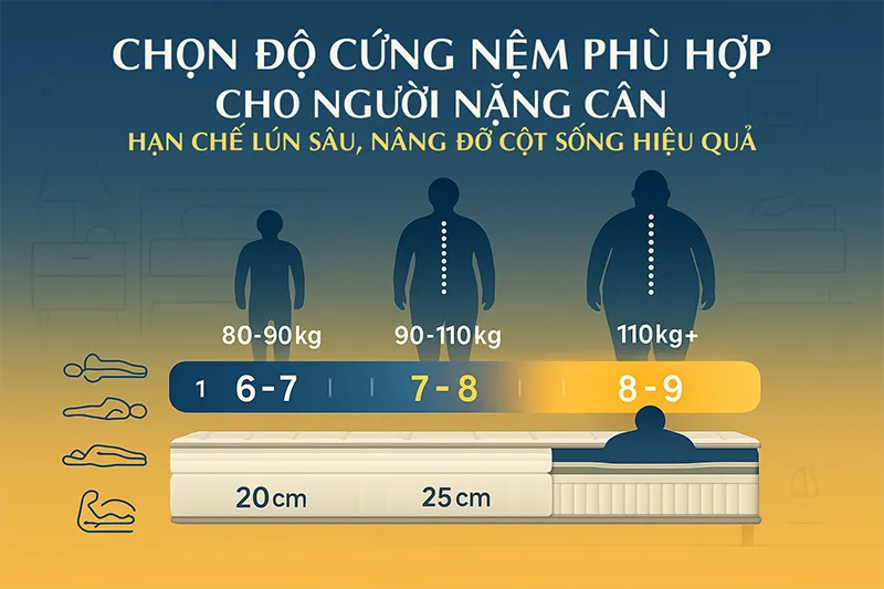 Độ Cứng Nệm Nào Phù Hợp Với Người Nặng Cân?