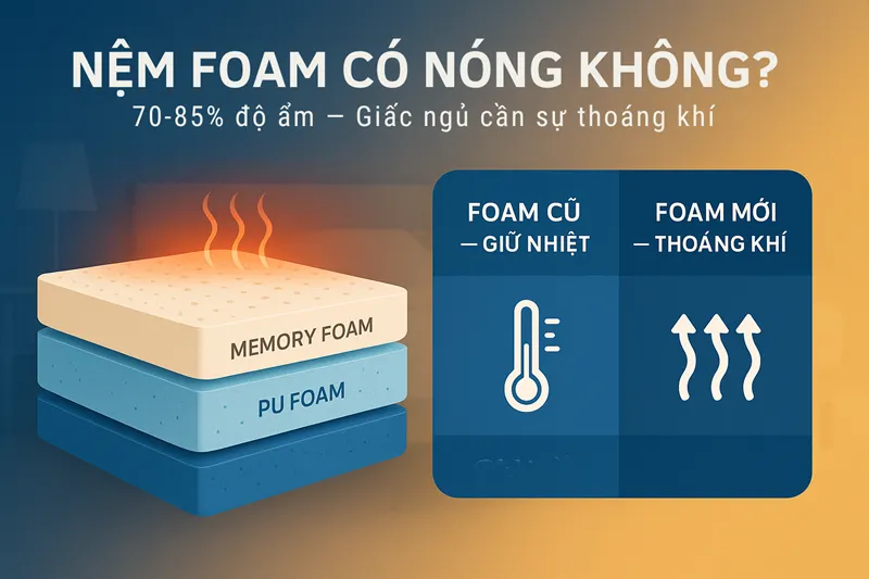 Hiểu Rõ Về Nệm Foam Và Đặc Tính Giữ Nhiệt