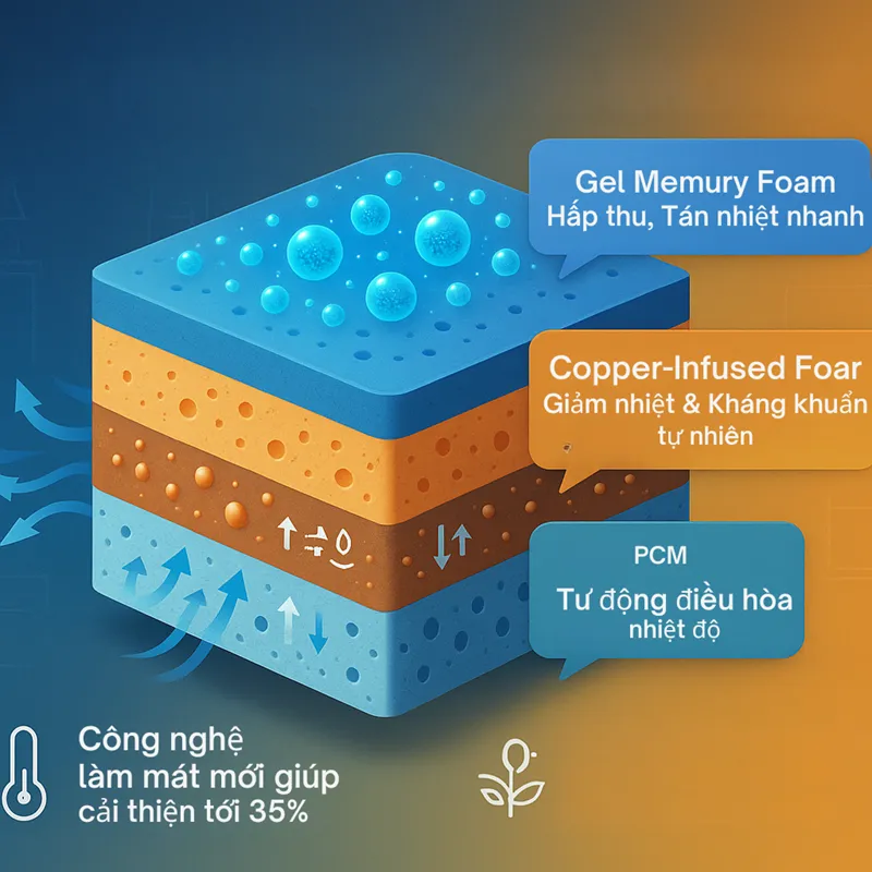 Công Nghệ Làm Mát Hiện Đại Trong Nệm Foam