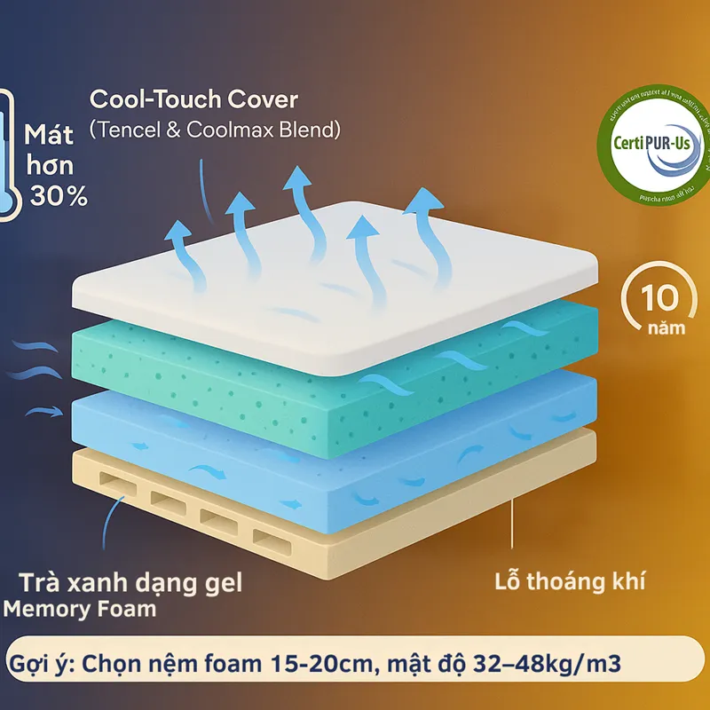 Cách Chọn Nệm Foam Mát Phù Hợp Khí Hậu Việt Nam